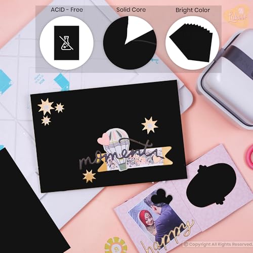 Lakeer A4 Color Paper 20 Sheets (Black) Premium Colour 180 GSM Pack for Copy Printing, DIY Art & Craft, Projects, Decoration, Other Office Printing - Image 5