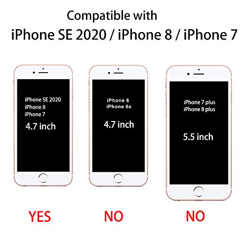 TENOC Phone Case Compatible with iPhone SE (2nd 2020 and 3rd 2022 Generation) & iPhone 7 & iPhone 8, Clear Case Shockproof Protective Bumper Slim Cover for 4.7 Inch - Image 2