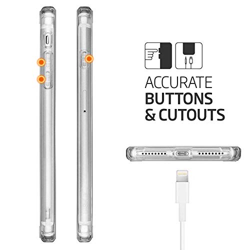 TENOC Phone Case Compatible with iPhone SE (2nd 2020 and 3rd 2022 Generation) & iPhone 7 & iPhone 8, Clear Case Shockproof Protective Bumper Slim Cover for 4.7 Inch - Image 3