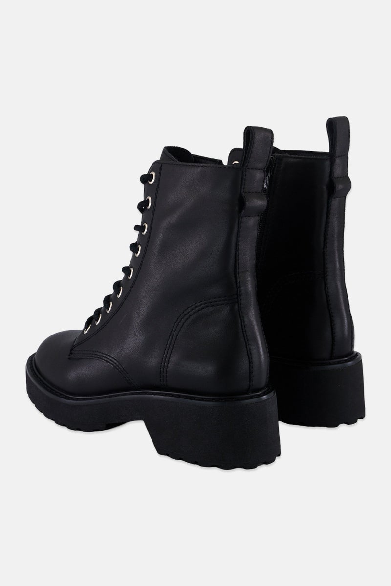 STEVE MADDEN Women Lace Up Ankle Boots, Black - Image 2