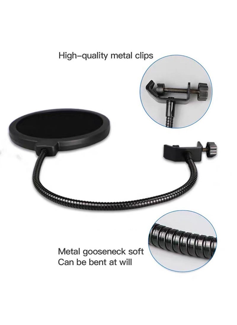 Sharpdo - Double-layer Blowout Mesh Microphone Pop Filter Microphone Blowout Cover - Image 1