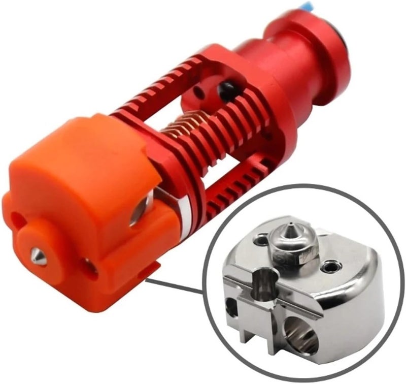 3D Red Lizard K1 V6 Hotend Bi-Metal Assembled Plated Copper Hot End for Voron 2.4 Compatible for Prusa I3 MK3 ，Compatible for Titan V2 Extruder 3D Printer(Red Copper) - Image 1