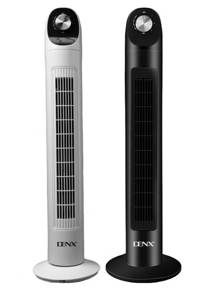 دينكس Bladeless Oscillating Tower Fan – Portable Quiet Electric Standing Fan, 3 Wind Speeds, 3 Modes, Vertical Air Cooler for Home, Office, Bedroom, and Living Spaces - Image 1