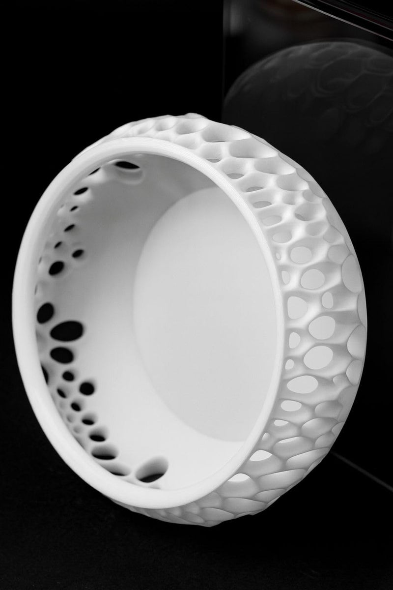Decorative Virus Bowl – Modern Geometric Hollow Design Fruit Bowl, Multipurpose Centerpiece for Living Room, Dining Table, Kitchen & Office – Available in 4 Colors (white) - Image 2