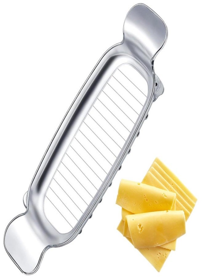 Dewys 304 Stainless Steel Cheese & Butter Slicer – All-Metal Body with 16 Precision Wires, Dishwasher Safe Kitchen Tool for Block Cheese, Butter, Soft Fruits, Eggs (No Coating, Non-Toxic) - Image 1