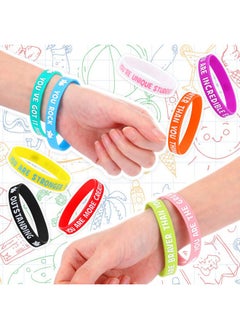 60 Pcs Student Motivational Quote Silicone Wristbands Colored Inspirational Silicone Bracelets Motivational Quote Bracelets Inspirational Bracelets For Kids Student School Gifts - pzsku/Z24E0B6614CA7EA82535CZ/45/_/1721983022/e84af361-3f7a-4572-b3d0-b6466260aed5