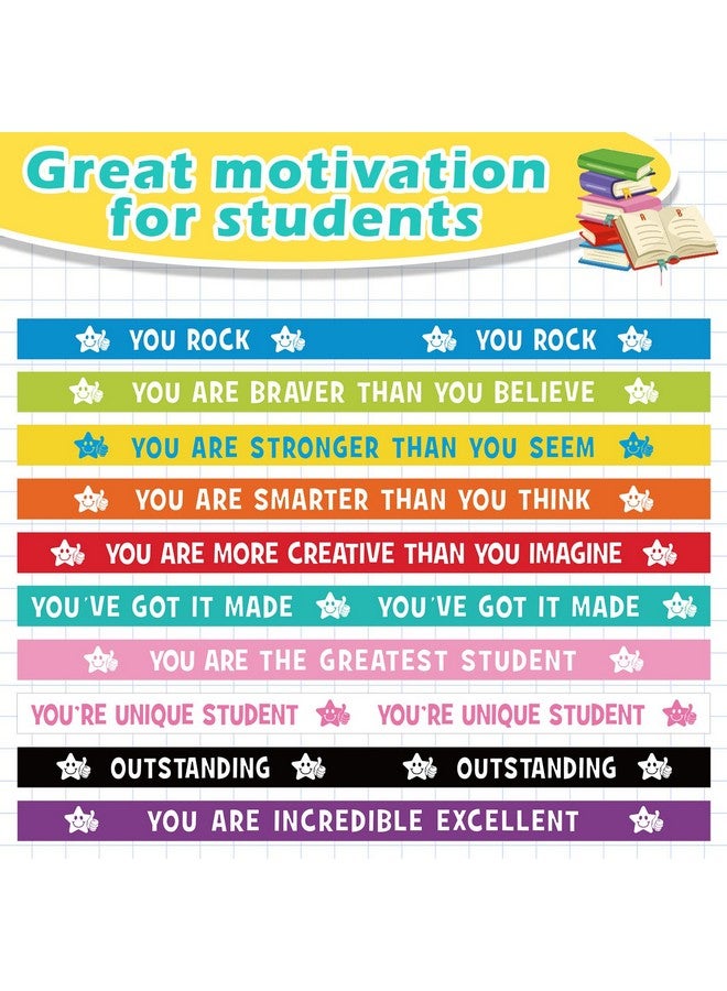 Zubebe 60 Pcs Student Motivational Quote Silicone Wristbands Colored Inspirational Silicone Bracelets Motivational Quote Bracelets Inspirational Bracelets For Kids Student School Gifts - Image 5