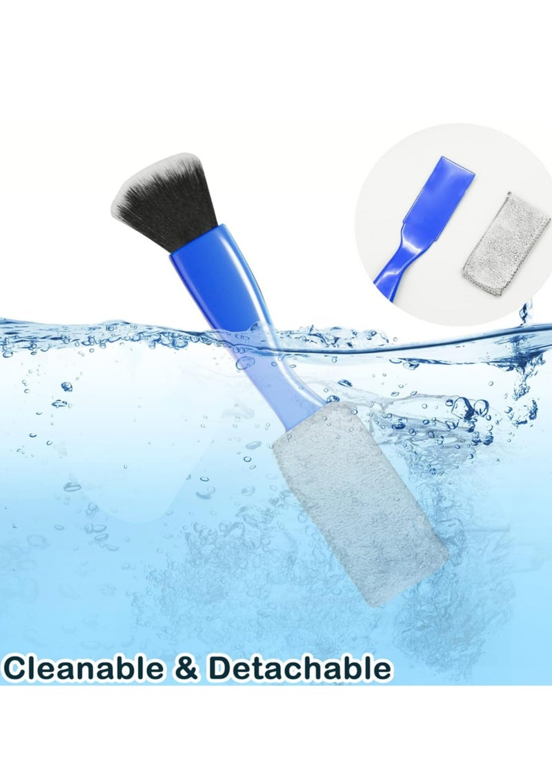 Generic 2 Pcs Double Head Brush for Car Cleaning, Portable Car Interior Detailing Brush Car Dust Brush, Auto Detail Brush Exterior Soft Bristles Car Seat Brush for Cleaning Air Vent Dashboard  - Image 5