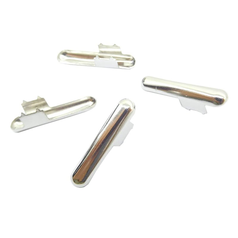 GSHLLO 100 PCS Metal Barbs Elastic Barbed Cord Fastener Cord Locks Ends Crimp for Masks Binding Hanging