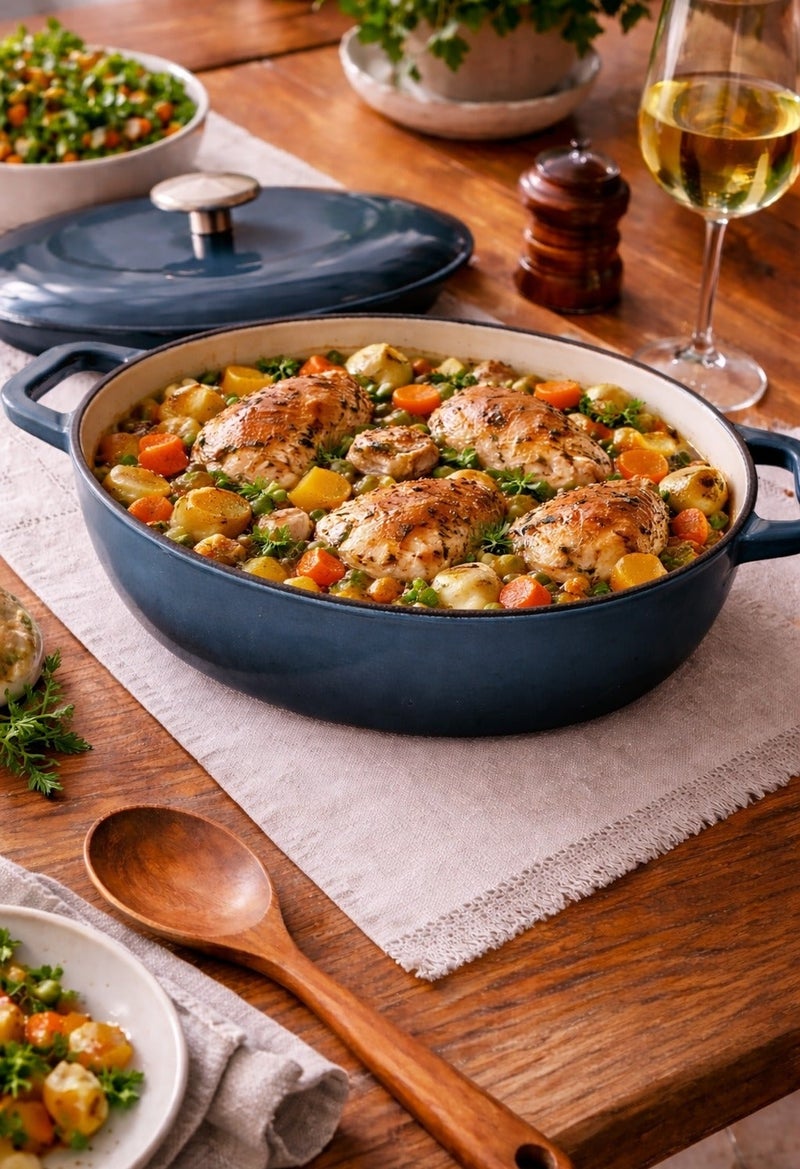 Rossetti Gusto Cast Iron 30cm Highgrove Grey Oval Casserole Cookware - Image 1
