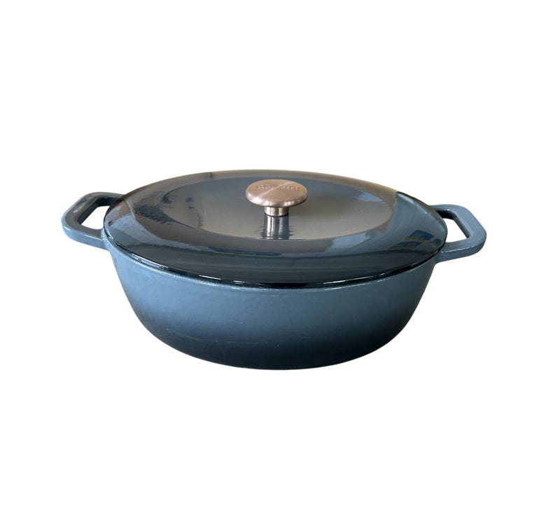 Rossetti Gusto Cast Iron 30cm Highgrove Grey Oval Casserole Cookware - Image 2