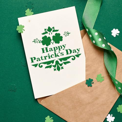 CODOHI 6in Shamrocks Cookie Stencils for Royal Icing, St Patrick's Day Green Shamrock Clover Gnome Stencils for Sugar Cookie, 16 Pcs Assorted Sizes Irish Template for Baking Drawing Dessert Coffee Decor - Image 5