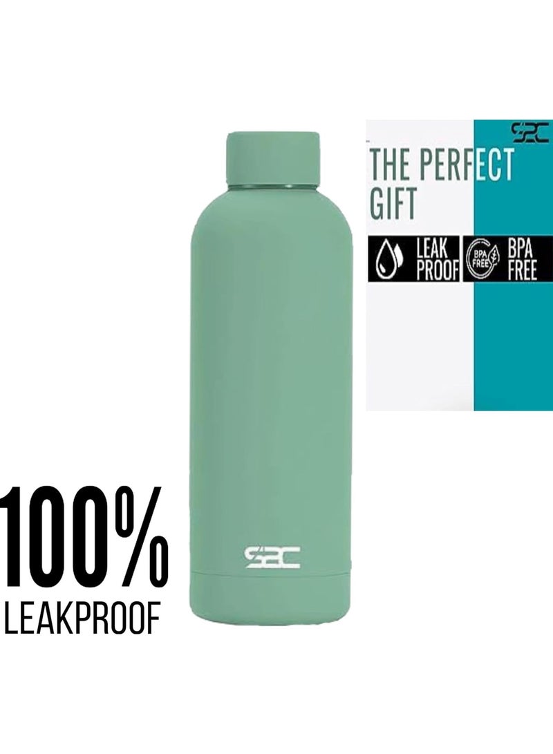 S2C Water Bottle Stainless Steel 500ml - Double Wall insulated Water Bottles for Hot Water Gym Bottle Stainless Steel Water Bottle for Kids School Flask Bottle Hot water bottle (Green) - Image 4