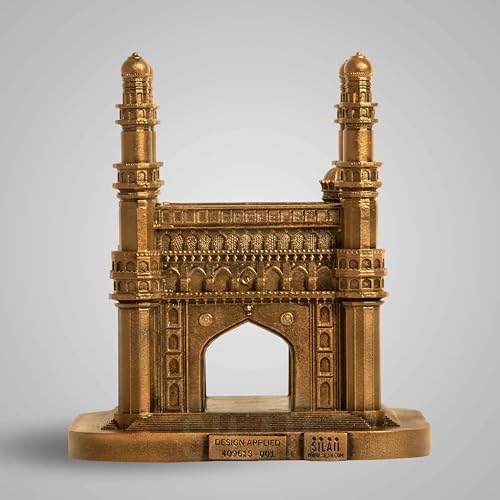 SILAII Resin Charminar Monumental Sculpture | Iconic Hyderabad Landmark | Stunning Home Decor & Souvenir Piece, Gold, 17.7 cm, 7 inches - Image 5