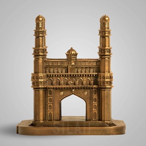 SILAII Resin Charminar Monumental Sculpture | Iconic Hyderabad Landmark | Stunning Home Decor & Souvenir Piece, Gold, 17.7 cm, 7 inches - Image 4