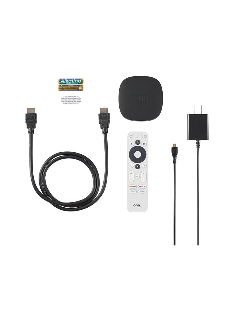ONN - ONN. Google TV 4K UHD Resolution Streaming Box with Remote Control - Image 1