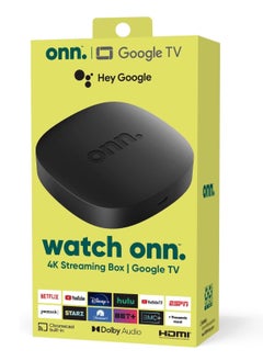 ONN. Google TV 4K UHD Resolution Streaming Box with Remote Control