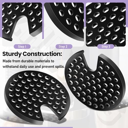 ZHIXING MS-624913 Black Drip Tray Grid Cup Mug Rest Compatible with Kr-ups NES-presso Ver-tuo Ne-XTX N910 Expresso Grinder - Image 3