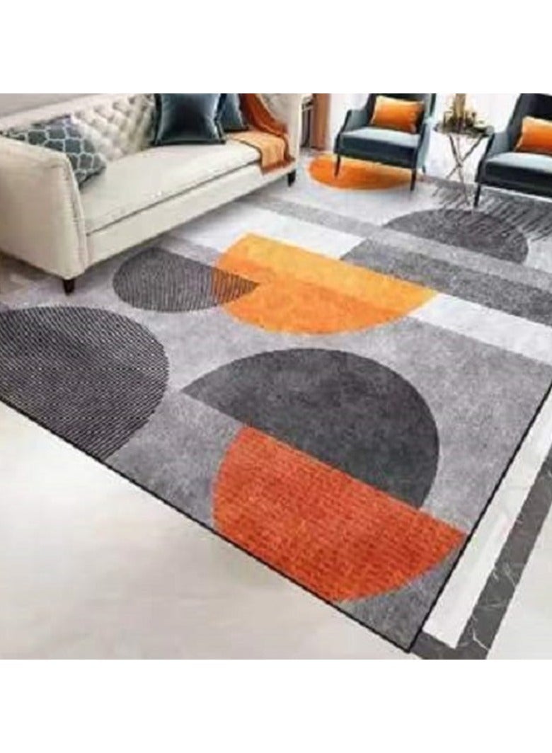 Loquat سجادة عصرية بسيطة من سلسلة البرتقال الناعمة والمريحة عالية الجودة