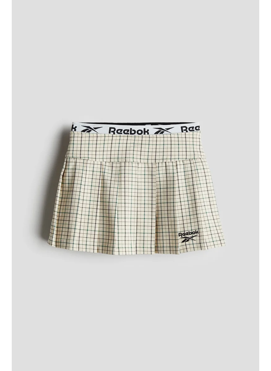 H&M Pleated Motif-Detail Skirt