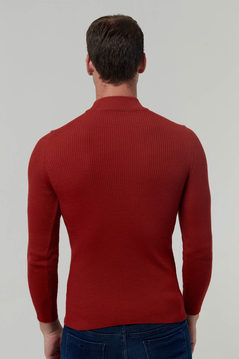 twn Slim Fit Tile Rib Knitted Sweater 9EC060631770M  - Image 3