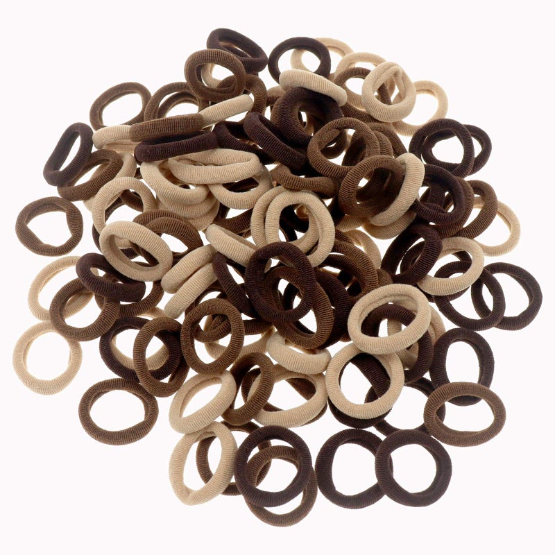 manipepe 100 Pack Nylon Small Hair Ties Seamless Ponytail Holder Toddlers Baby Girls' Hair Elastics - Image 2