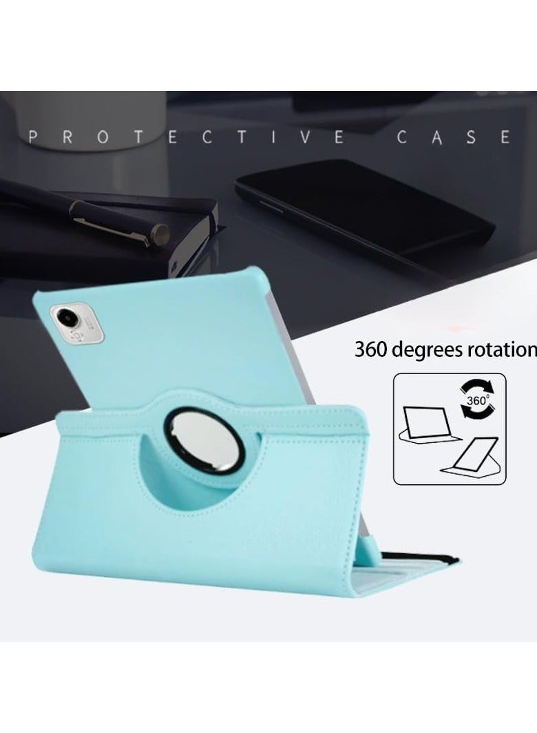 VKL Compatible with Honor Pad X9a 11.5 inch 2025 Released Tablet PU Leather Cover Sleep Wake Function 360 Rotating Stand Protective Shell (Sky Blue) - Image 2