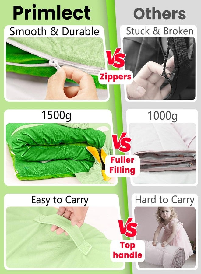 Primlect Kids Sleeping Bag with Pillow, Plush Animal Toddler Nap Mat for Preschool, Sleepovers, and Travel, Perfect for Boys and Girls, Dinosaur - Image 5