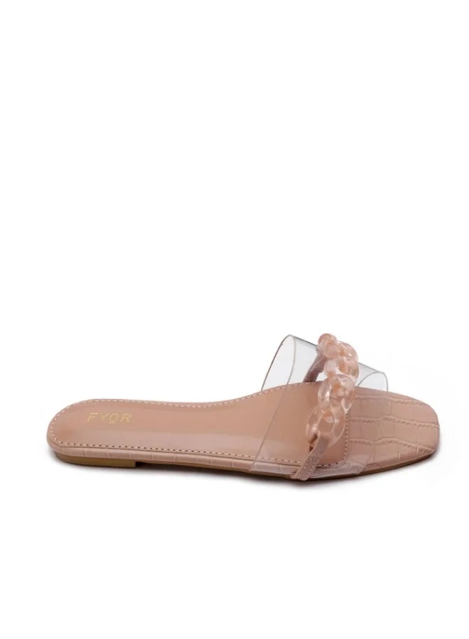 Chain Detailed Clear Slide Sandal MY 227