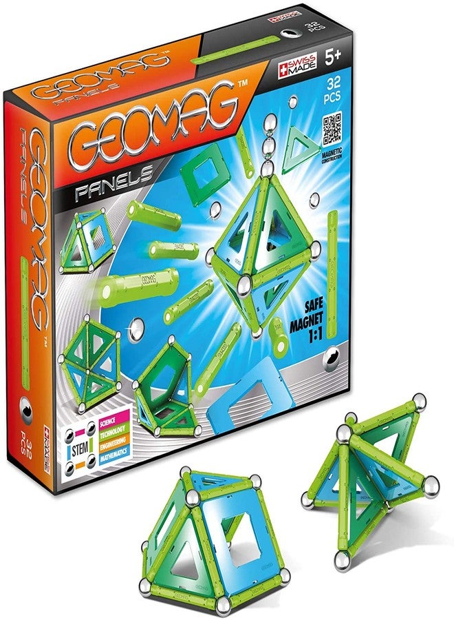 GEOMAG Magnetic Toys | Magnets for Kids | STEM-endorsed Educational Building Set for Creativity & Learning Fun | Swiss-made | Age 5+ PANELS 32-piece - Image 1