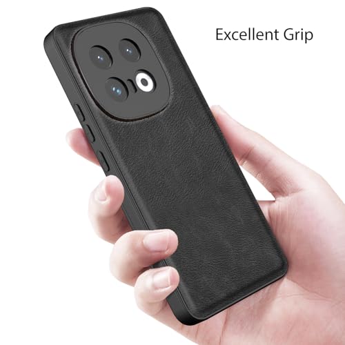 Kapa Tux Leather Back Cover for IQOO 13 (5G) | Slim Shockproof Camera Protection Bumper Case (Black) - Image 5