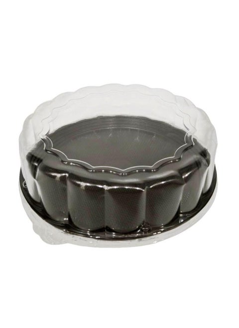 Round Plastic Cake Container With Transparent Cover 25 Cm