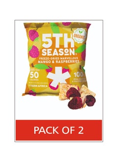 5th Season Fruit Snacks – Mango & Raspberries Freeze-Dried 14g – Vegan, Under 50 Calories & Gluten Free with No Added Sugar or Preservatives (Pack of 2)