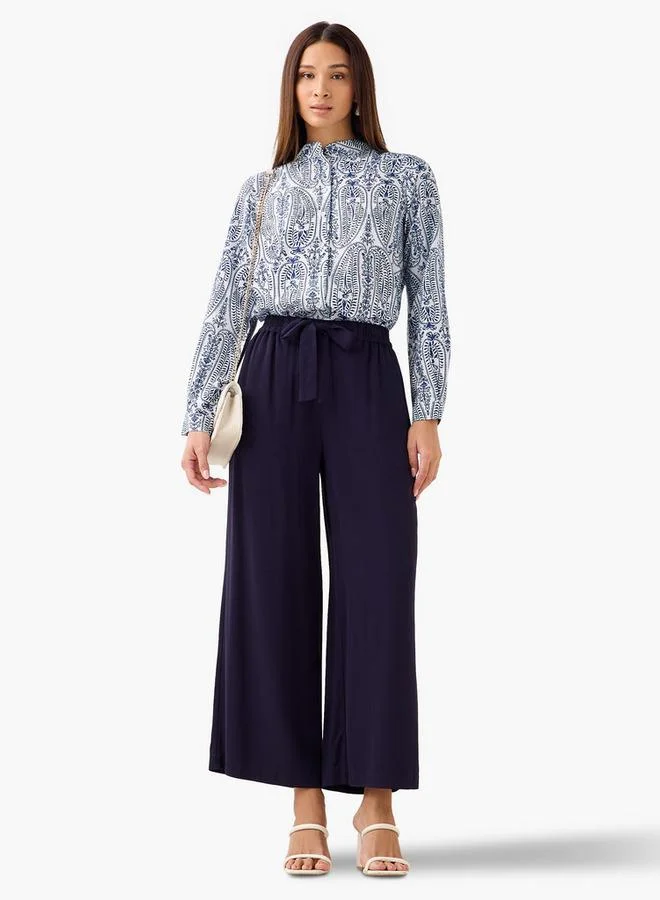 Splash FAV Regular Fit Printed Shirt with Mandarin Collar