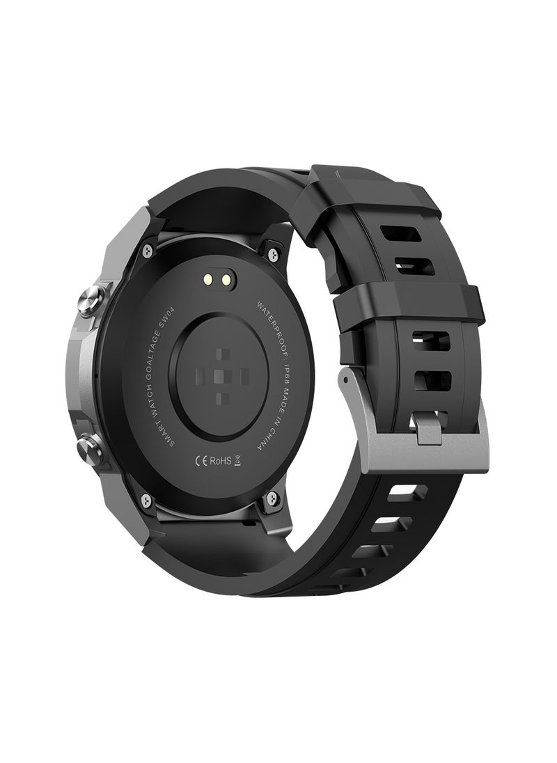 SW04 Impulse Smart Watch with Water Resistant, AMOLED Display, AOD Clock, and Sleep, Heart Rate, Pressure, and Oxygen Monitoring - Black