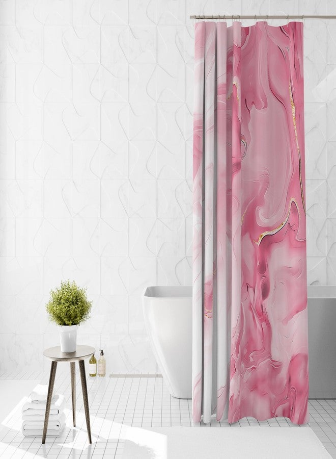 Mocsicka Shower Curtains for Bathroom, Pink Marble Shower Curtain for Bathroom, Pink and White Shower Curtain Modern Art Decor Waterproof Fabric Bath Curtain for Modern Bath Decor, 72 X 72 Inch - Image 2