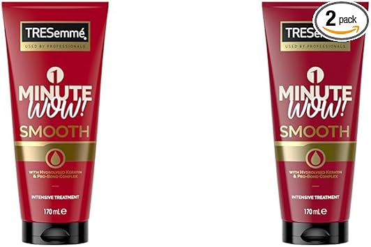 Tresemme TRESemm 1 Minute WOW Smooth Intensive Hair Treatment with hydrolysed keratin ProBond Complex for frizzy damaged hair 170 ml Pack of 2 - Image 1