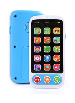 YelaJoy Kids Early Educational Mobile Phone Toy,Smartphone Toy for Kids Educational Toy, English Learning Machine Story Telling Machine with Light Music Play for Children, Baby (Blue (phone))  - Image 1