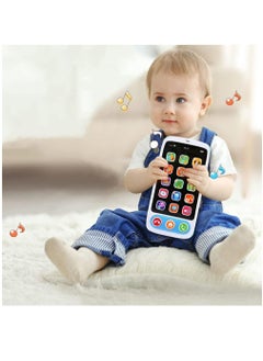 YelaJoy Kids Early Educational Mobile Phone Toy,Smartphone Toy for Kids Educational Toy, English Learning Machine Story Telling Machine with Light Music Play for Children, Baby (Blue (phone))  - Image 2