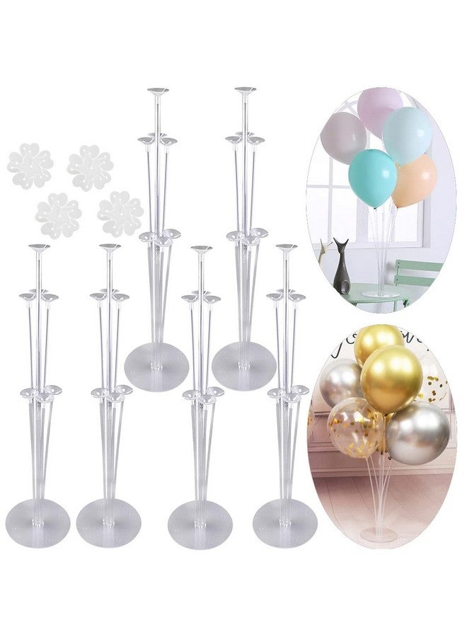 JOLLYSTYLE 6 Balloon Holder Stands Kit With 42 Sticks 42 Cups And 6 Base Table Desktop Centerpiece Decorations For Wedding Birthday Baby Shower Party - Image 2
