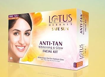 LOTUS HERBALS Lotus Herbals Safe Sun Anti Tan Whitening and Glow 4 in 1 Facial Kit 60g Single Use  - Image 5