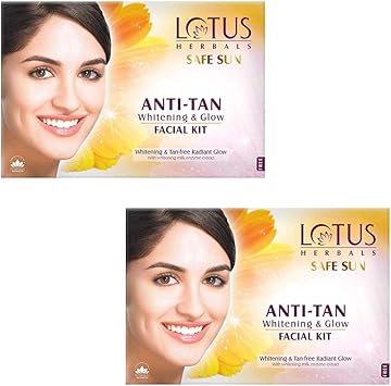 LOTUS HERBALS Lotus Herbals Safe Sun Anti Tan Whitening and Glow 4 in 1 Facial Kit 60g Single Use  - Image 4