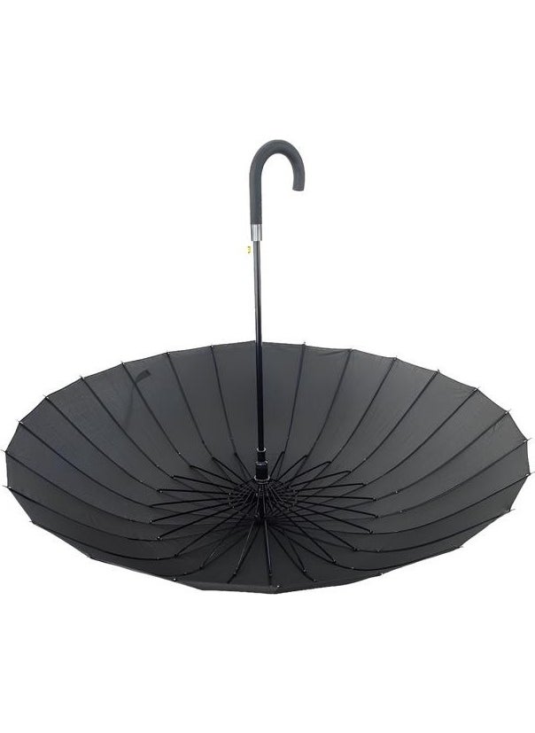 Louisiana Polo - Covered Cane 24 Wire Umbrella Black 5373 - Image 1