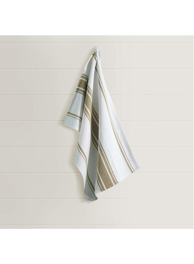 Casa De Lan Kitchen Towels Set – Pack of 6 (20'' x 30'') Extra Large Premium Cotton Dish Towels for Kitchen – Super Striped Towels – Highly Absorbent – 100% Cotton – with Hanging Loop – Beige - Image 4