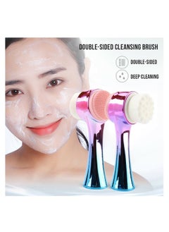 MARGOUN Facial Cleaning Brush 2 In 1  Double Sided With Soft Bristles and Silicone Exfoliating Pad Facial Massager Tool  - Image 5