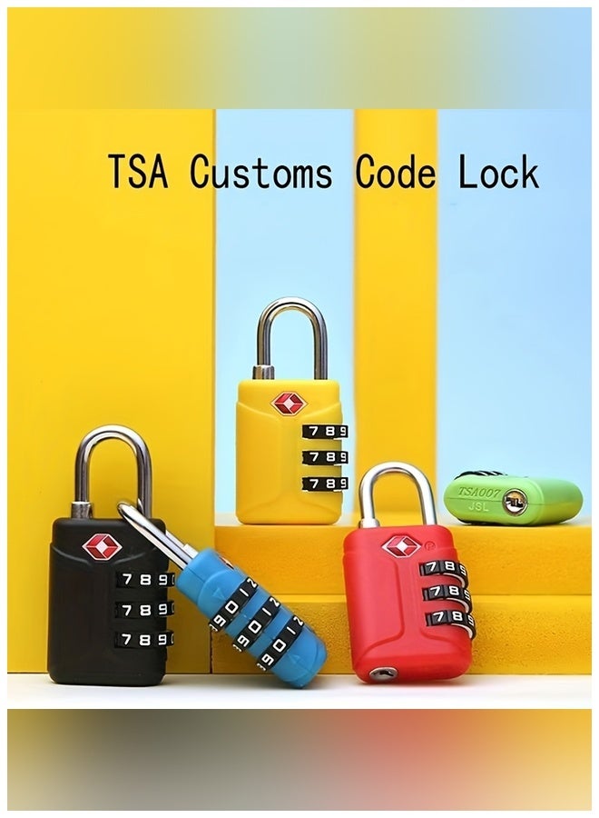 بشكل مختصر [عبوة من قطعتين] أقفال معتمدة من إدارة أمن النقل (TSA) للأمتعة، قفل برمز مكون من 3 أرقام، قفل صغير آمن للسفر مناسب لحقائب السفر وسحابات حقائب الظهر، قفل TSA صغير وخفيف الوزن لخزائن الصالة الرياضية والخزائن وصناديق الأدوات - Image 2