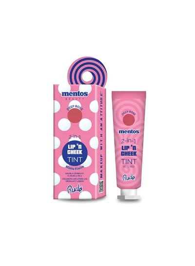 Rude Mentos 2 In 1 Lip'N Cheek Tint - Deep Rose