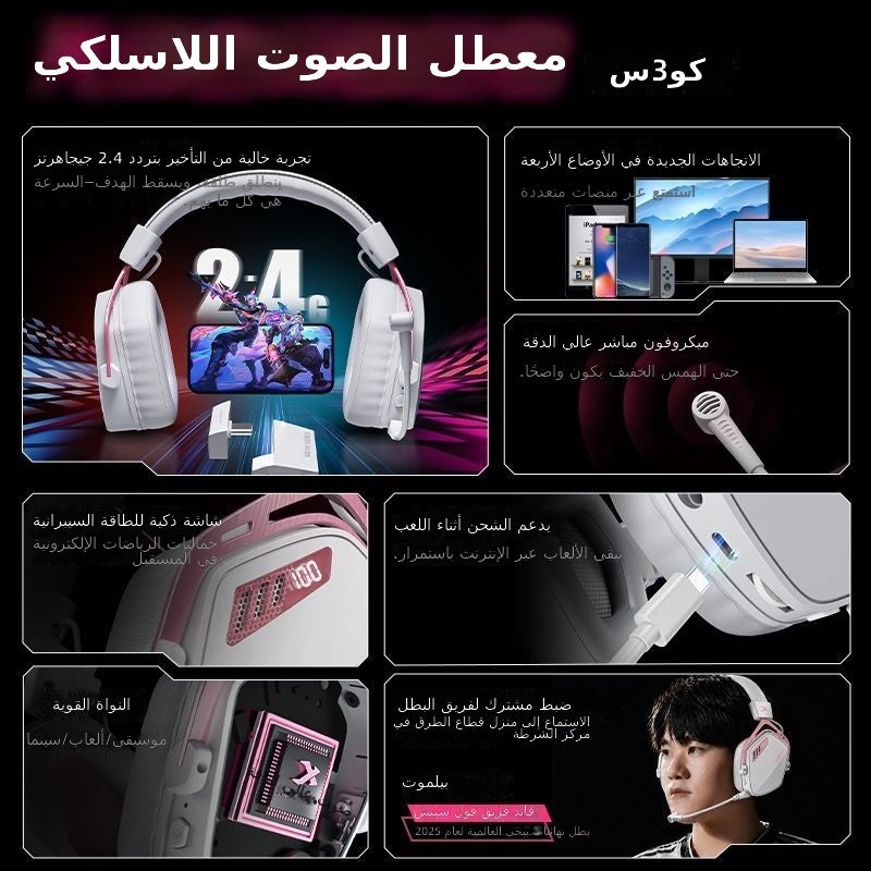 XIBERIA K03S Advanced Wireless Gaming Headset - Bluetooth 2.4G E-Sports Headphones with Surround  Sound - Image 3