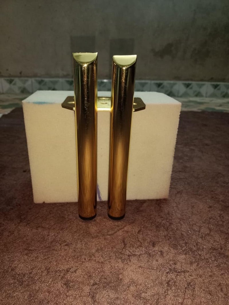 Krishna Sales Agency FASINATION 4PC H Shaped Furniture Legs Latest Style Coffee Table Sofa Feet Kitchen Table Legs Bathroom Cabinet Cupboard Feet DIY Furniture Hardware 6 inches Gold 