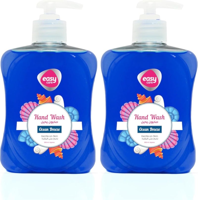 Easy Care Hand Soap, Ocean Breeze Scent, 500ml (Pack of 2)